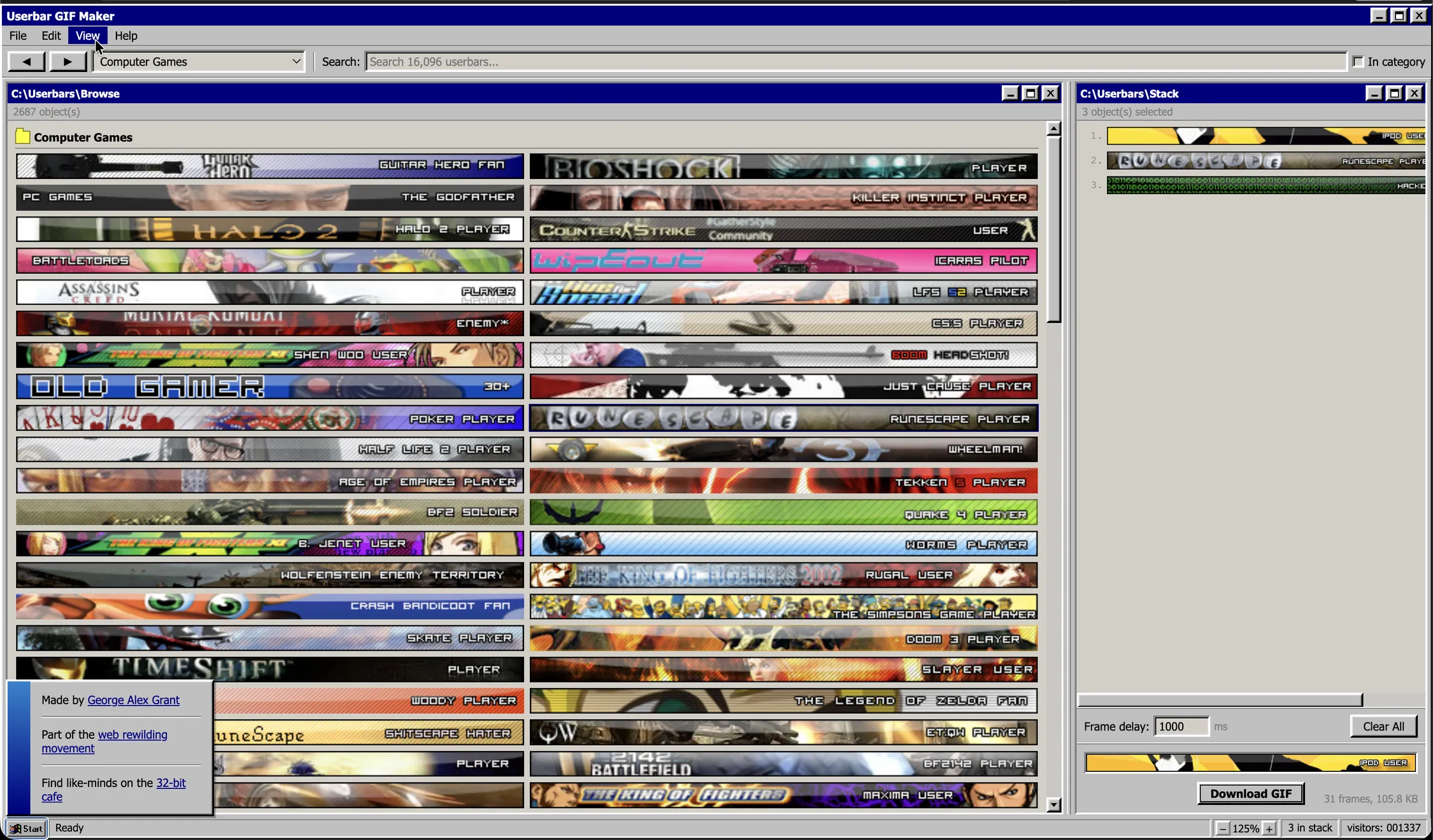 Userbar GIF Maker screenshot
